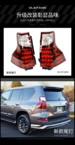 1 Pair Taillights For Lexus GX400 LED Tail Light Assembly 20 14-20 20 GX460 LED Dynamic Turn Signal Taillamp Brake Reversing Fog Lights - Image 3