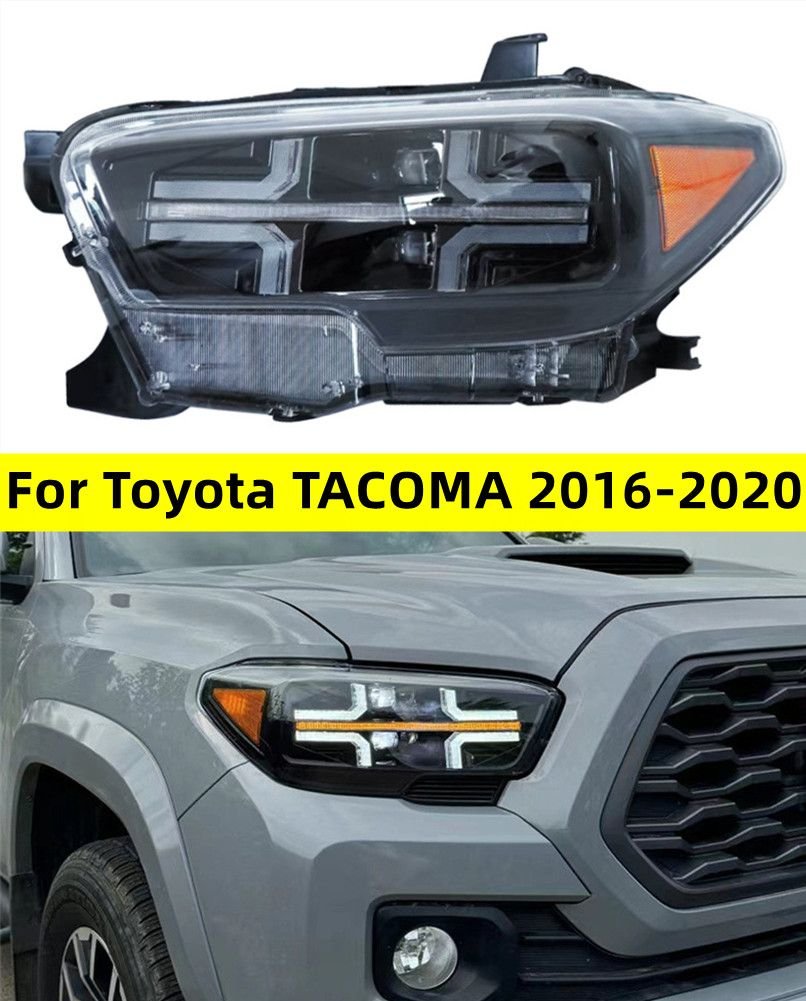 ac2ce17c-f72b-47d6-97c2-e99f42aab62c Headlights All LED For Toyota TACOMA 20 16-20 20 LED Lens Streamer Front Lights DRL High Beam Head Lamp - Image 1