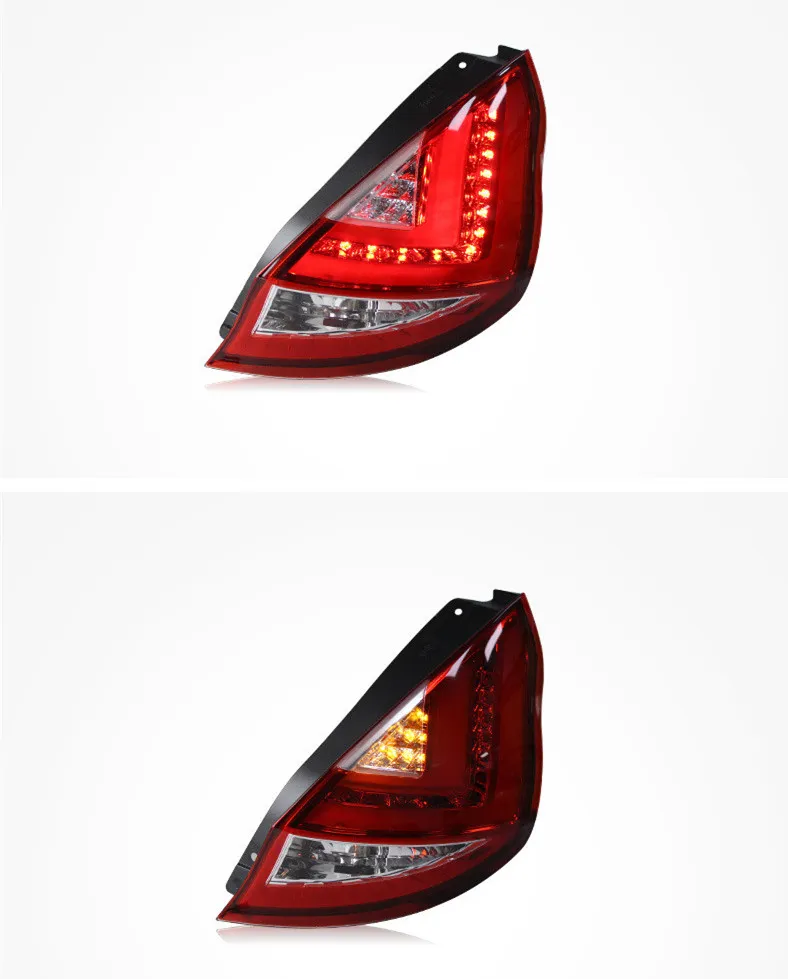 Auto Tail Lights For Ford Fiesta 2009-20 15 LED Street Lights Reversing Highlight Brake Taillight LED Turn Signal Lamp