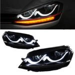 Car Front Headlight For VW Golk7 Golf 7 MK7 2013-20 17 Headlights LED DRL Running Lights Bi-Xenon Beam Fog Lights