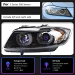 Car Lights For BMW 3 Series E90 2005-2012 Headlights LED DRL Turn Signal High Low Beam Angel Eye Headlight - Image 7