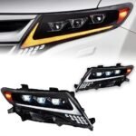 Headlights for Toyota Harrier Venza 2009-2013 Dynamic Turn Signal LED Daytime Running Light Headlamp Assembly