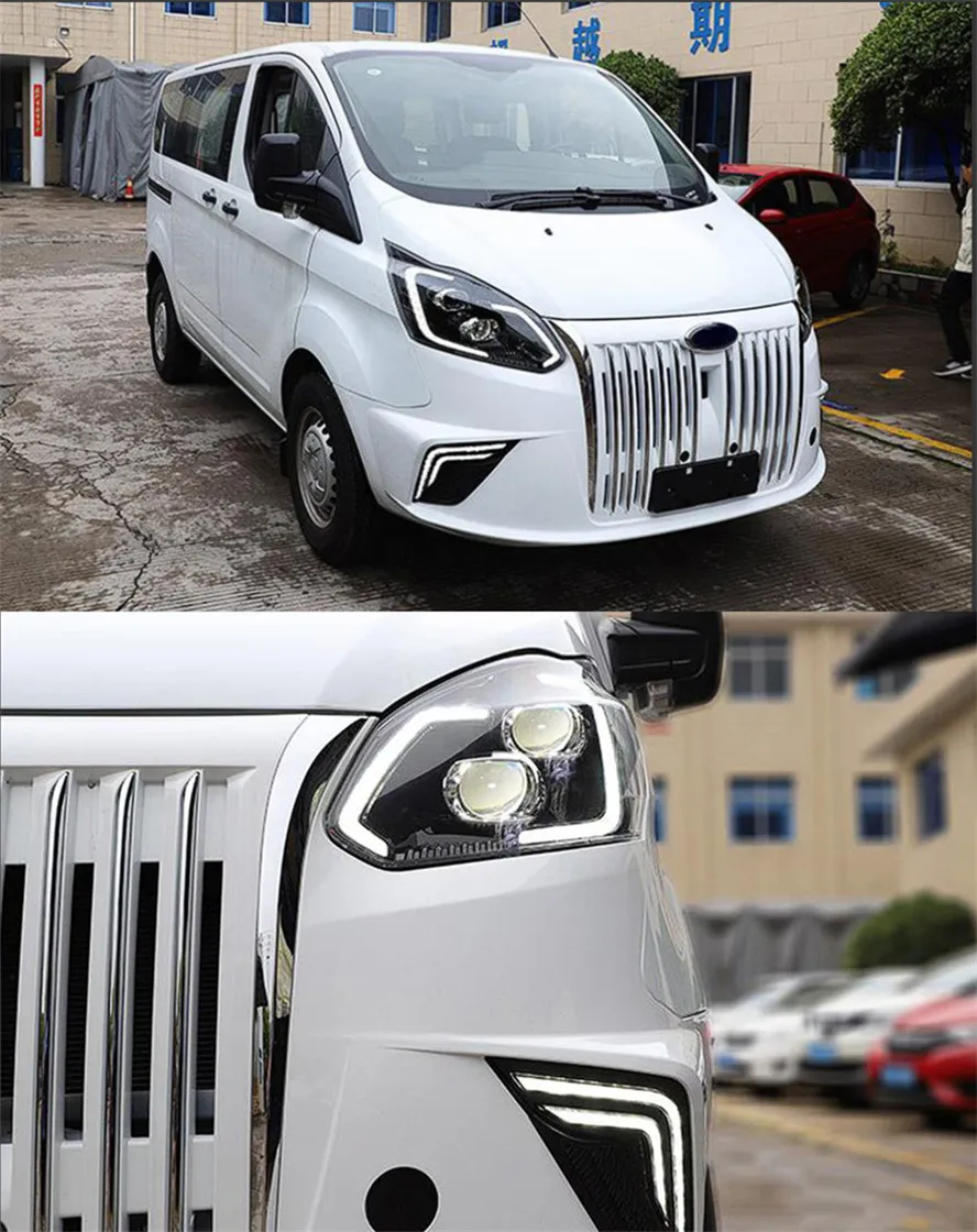 Lights For Ford Transit 20 16-2022 LED Headlights DRL Daytime Lights Turn Signal Headlamp Replacement Fog Light