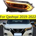 Auto Headlight Assembly For Qashqai 20 19-2022 LED Frontlight High Beam Daytime Running Lights Turn Signal Accessories