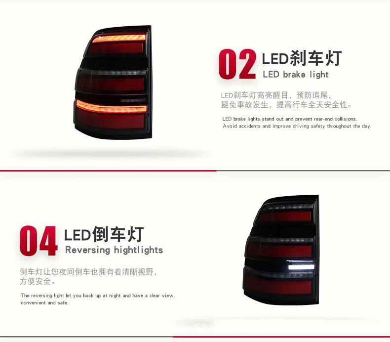 Car Styling Taillight For Mitsubishi Pajero V97 V93 2006-20 20 LED DRL Tail Lamps Fog Lamp Turn Signal Rear Reverse Brake