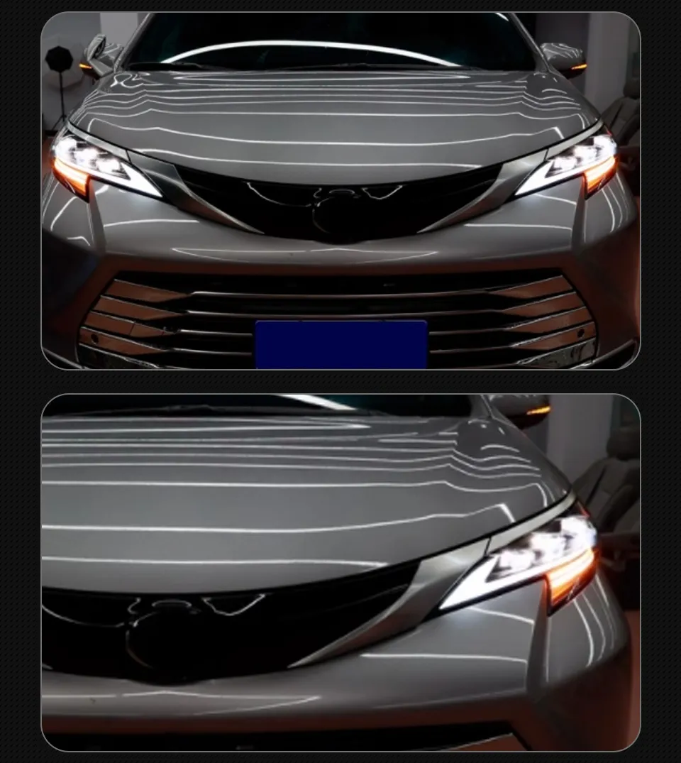 Car Headlights for Toyota Sienna 20 21-2023 LED Upgraded Front Lamp DRL Dynamic Turn Signal Head Lamp Assembly