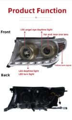Car Light for Toyota 2007-20 15 Headlamp Assembly Land Cruiser Modified LED Daily Running Light Flow Turn Signal - Image 3