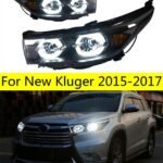 Car Head Lights Parts For New Kluger 20 15-20 17 highlander LED Front Headlight Replacement DRL Daytime light Projector Facelift