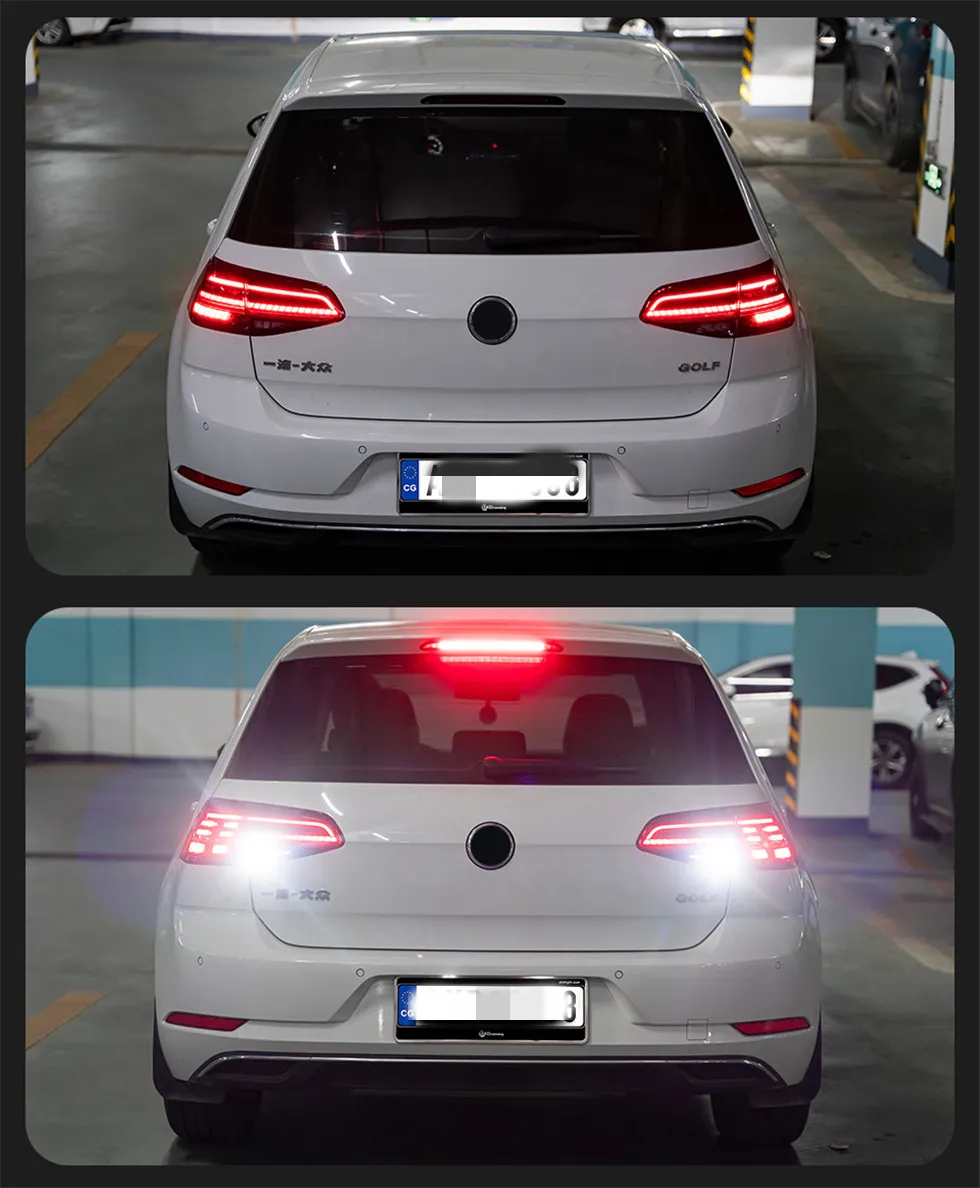 Car Styling Tail Light for VW Golf 7 MK7 MK7.5 20 13-20 20 Taillights Rear Lamp LED Signal Reversing Parking Lights