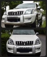 Car Styling Head Lamp for Toyota Prado Full LED Headlight Projector 3 Lens 2004-2009 Front Drl Signal Headlights - Image 4