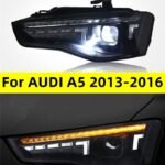 Auto LED Head Lights For AUDI A5 2013-20 16 Auto Headlight Assembly Start Head Lamp Front Xenon Headlamp