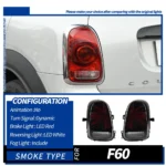 Car Taillights for MINI Cooper Countryman 20 14-20 19 F60 Dynamic Signal Tail Lamp DRL Brake Reverse Lights - Image 7
