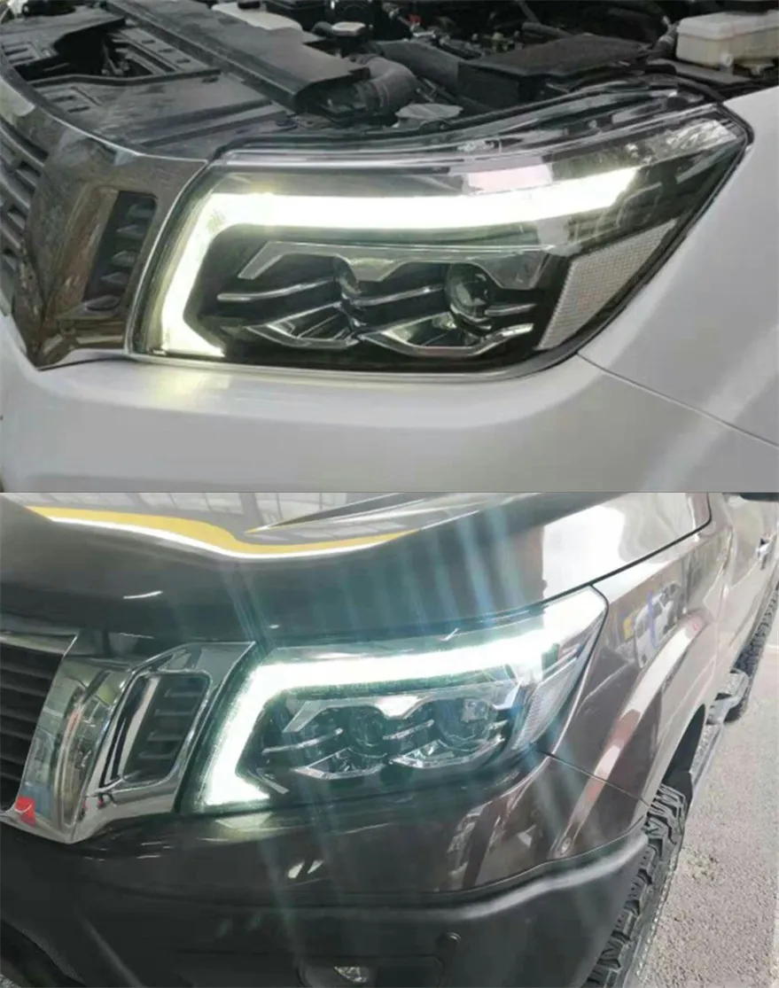 Auto Car Head Light Parts For Navara NP300 20 17-2021 Modified LED Lamps Headlights Daytime Running Lights
