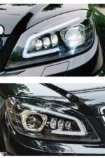 Mercedes Benz W204 C300 C260 C200 2007-2010 Headlight DRL Turn Signal High Beam Lens Dynamic Signal Head Lamp - Image 2