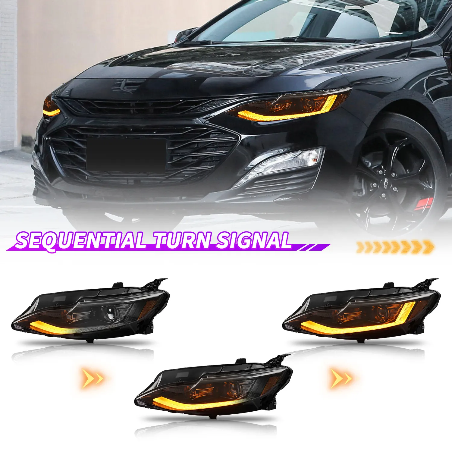 Headlight For Chevrolet Malibu XL 20 19-20 22 Upgrade DRL Dynamic Signal Lamp Head Lamp Front Light Assembly