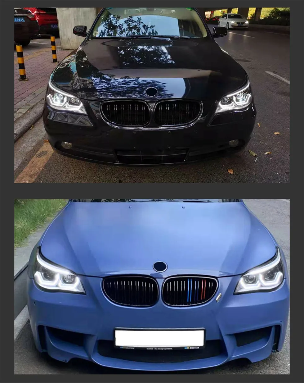 Auto LED Headlights for BMW E60 Head lights 20 03-20 10 523i 530i Angel Eye LED Headlight DRL Hid Bi Xenon
