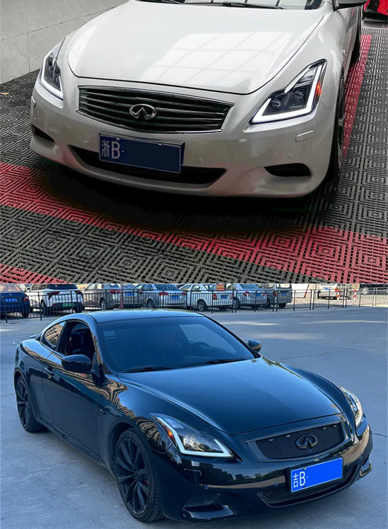Car Light Assembly for Infiniti G25 G35 G37 LED Headlight 2006-2012 Q60 Angel Eye Front Lamp DRL Signal Lights