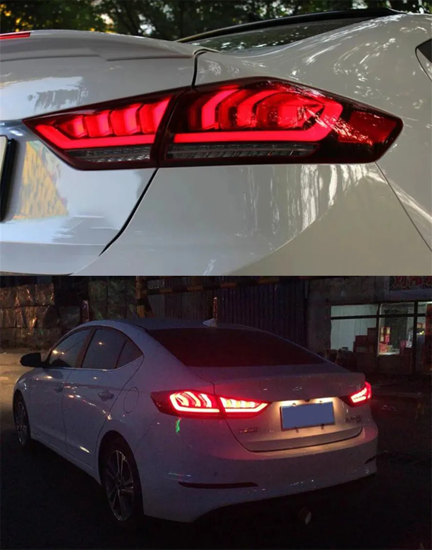 LED Taillights for Elantra 20 16-20 20 DRL Turn Signal Lights Rear Brake Reversing Tail Light Assembly