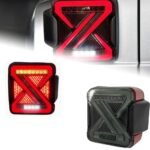 LED Tail Lights For Jeep Wrangler 20 18-2023 DRL Taillights Turn Signal Back Reverse Rear Lamps Assembly