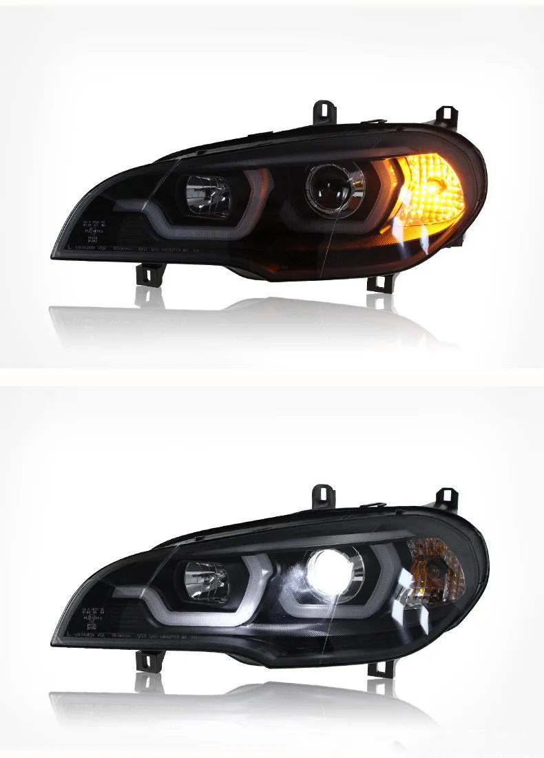 Auto Lighting System LED X5 Headlights For BMW E70 Upgrade 2007-2013 LED Daytime Running Lights Dual Lens Xenon Headlights