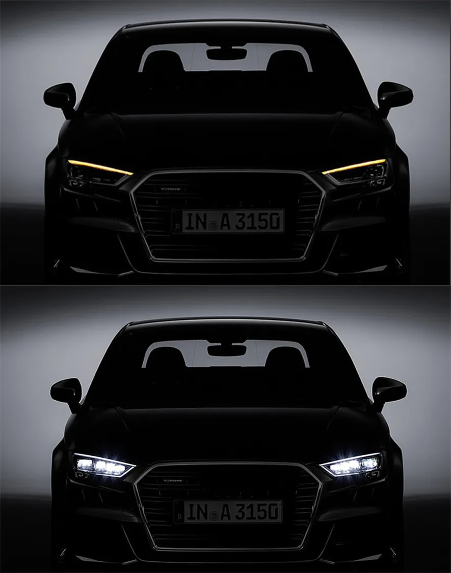 Car Headights for Audi A3 LED Headlight 20 13-20 19 A3 8V Head Lamp Projector Lens DRL Front Light