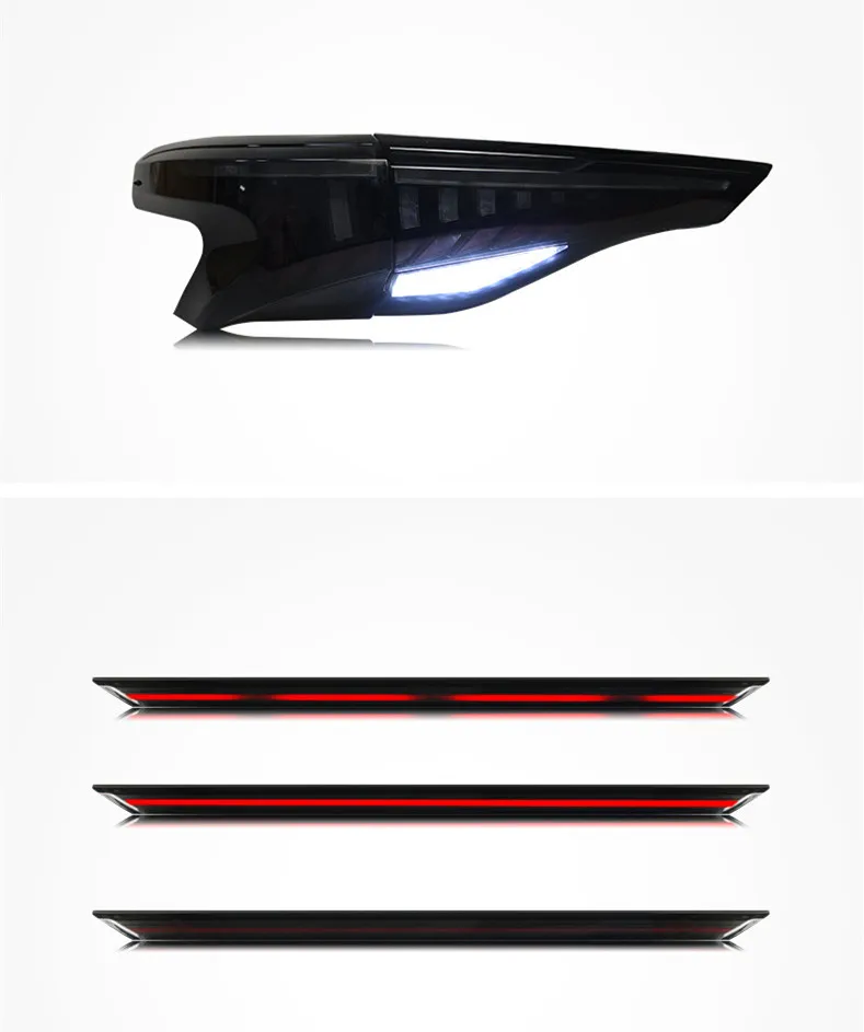 Car Styling Through Taillight For Toyota SIENNA 20 22 LED Brake Reversing Highlight Dragon Scale LED Streamer Turn Signal