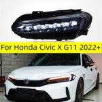 Car Front Headlights for Honda Civic X G11 2022 Head Lamp Front DRL Signal LED Headlight Running Lights