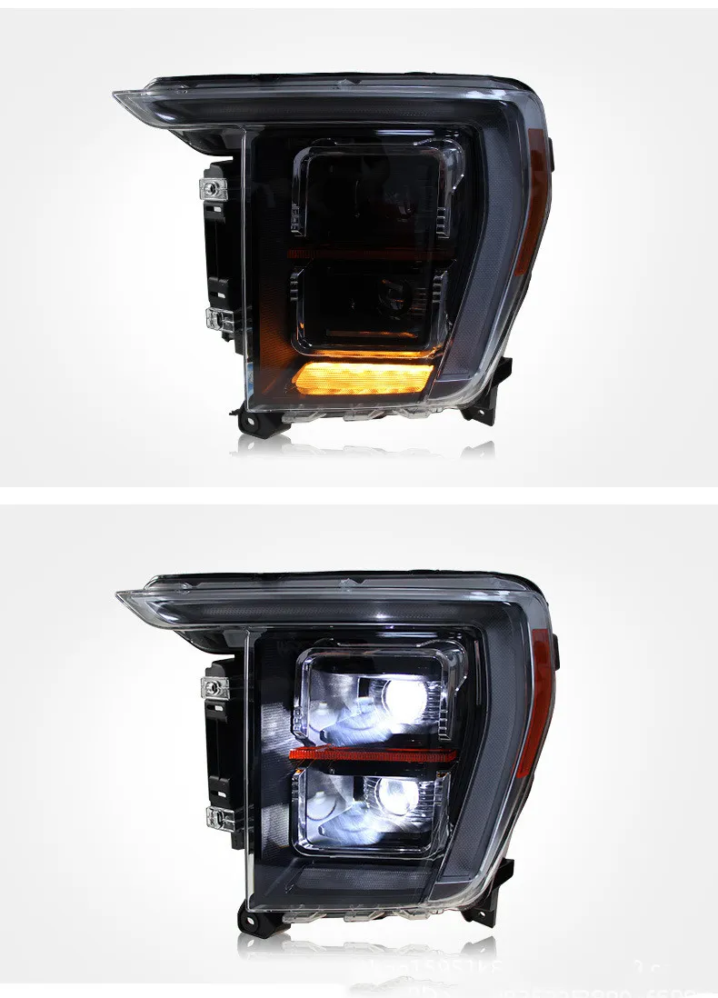 Car Headlight Assembly For Ford F-150 SVT Raptor 20 21-2023 LED Lens Headlights High Beam Signal Lamp