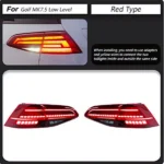 Car Styling Tail Light for VW Golf 7 MK7 MK7.5 20 13-20 20 Taillights Rear Lamp LED Signal Reversing Parking Lights - Image 9