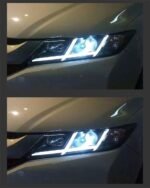Car Styling for Honda City 20 15-20 19 Head Lamp Upgrade Double U DRL Projector LED Lens Signal Lamp Head light Assembly - Image 5