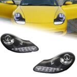 Full LED HeadLights For Porsche boxster 986 Headlights 1997-2002 Upgrade DRL Dynamic Signal Lamp Headlight Assembly