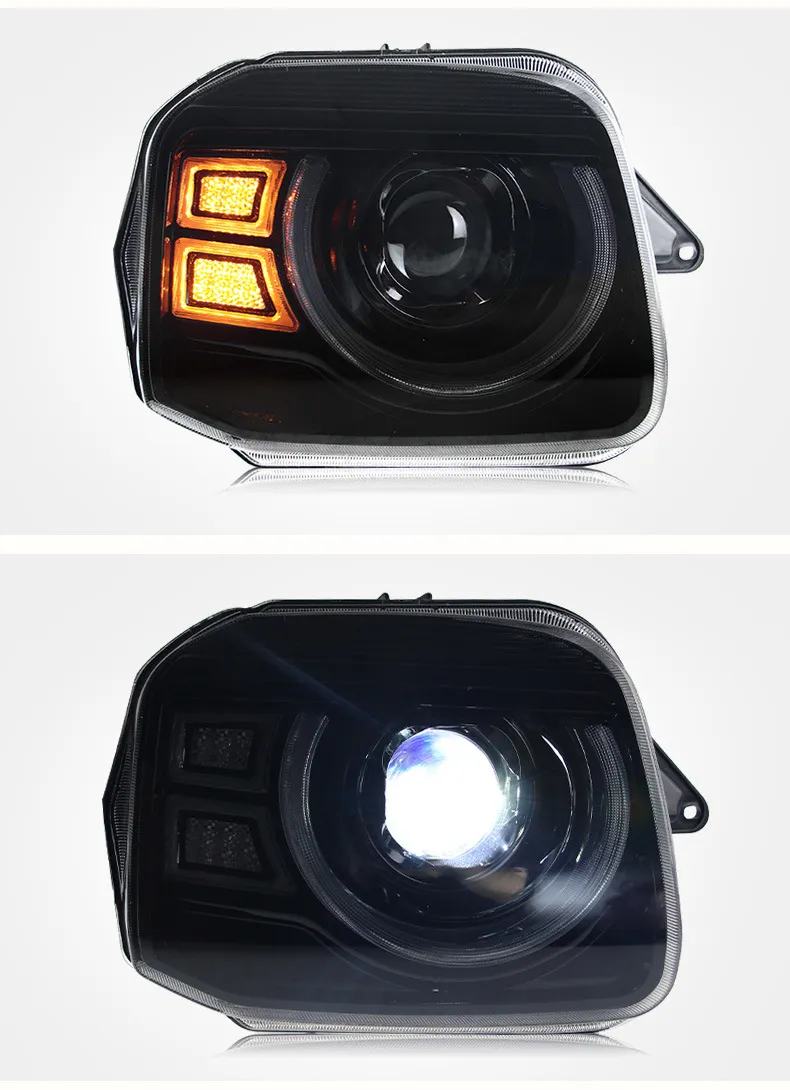 Car Headlights For Suzuki Jimny 2007-20 15 Defender Style Lights All LED Daytime Running Light Turn Signal Lens Headlight