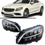Car Headlight Parts For Mercedes Benz W205 20 15-20 18 C300 C260 Head Lights Style Replacement DRL Daytime lights Lighthouse