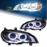 LED Laser Style Headlight for BMW X5 Running Headlights 2007-2013 E70 High Low Beam DRL Signal Lamp