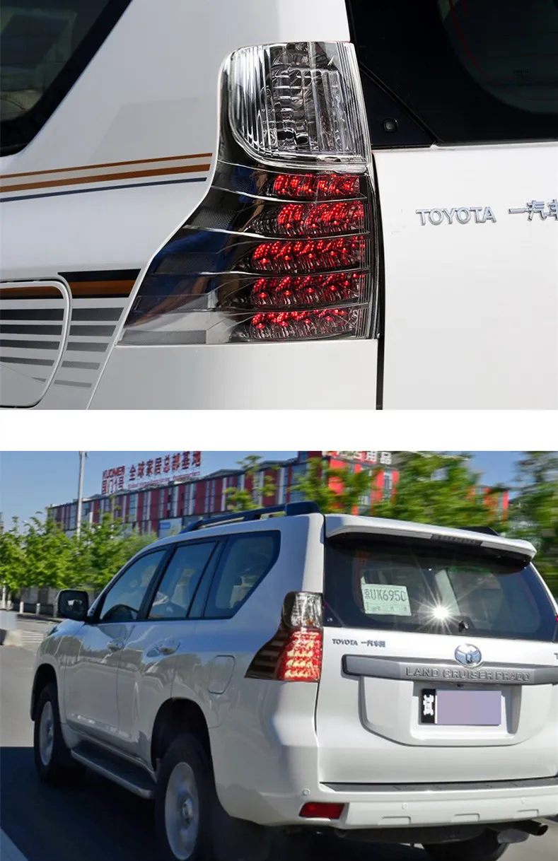 Auto Rear Lamp for Toyota Land Cruiser 20 10-20 17 Prado LED Tail Light Fog Brake Turn Signal Taillights Replacement