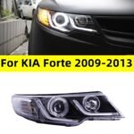 Car Styling Head Lights for KIA Forte 2009-2015 Forte Coupe Headlights LED Angel Eye Daylight Lens Xenon Lamp Signal Headlamp