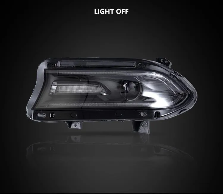 Car Styling for Dodge Charger Headlights 20 15-20 19 New Charger LED Headlight Dynamic Signal Drl Bi Xenon Auto Accessories