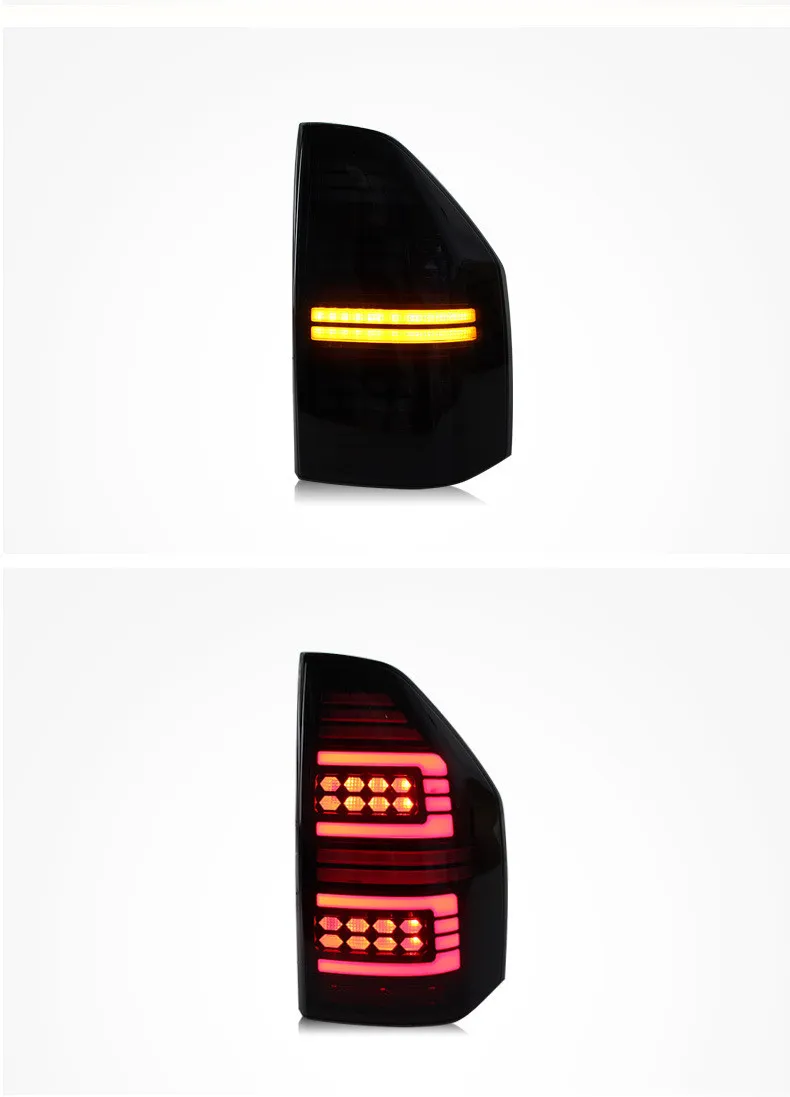 Car Taillight For Mitsubishi Pajero V73 Tail Light Assembly V77 Modified LED Turn Driving Light Rear Brake Reverse Light