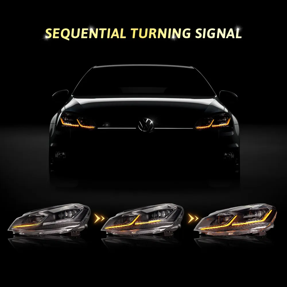 Car Front Headlight For VW Golf 7 20 14-20 17 LED Head Lamp Styling Dynamic Turn Signal Lens Automotive Accessories