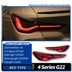 LED Auto Taillight Assembly For BMW G22 Taillight 20 20-2023 G82 M4 GTS 425i 430i Upgrade Dynamic Turn Signal Lamp - Image 7