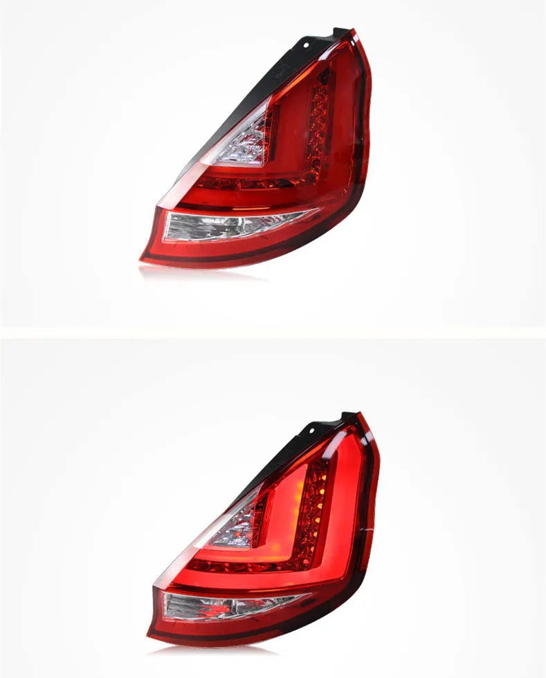 Auto Tail Lights For Ford Fiesta 2009-20 15 LED Street Lights Reversing Highlight Brake Taillight LED Turn Signal Lamp