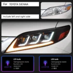 Car Lights Assembly for Toyota Sienna 2011-20 19 LED Turn Signal Daytime Light Hid Bi Xenon Auto Headlights Accessory - Image 6