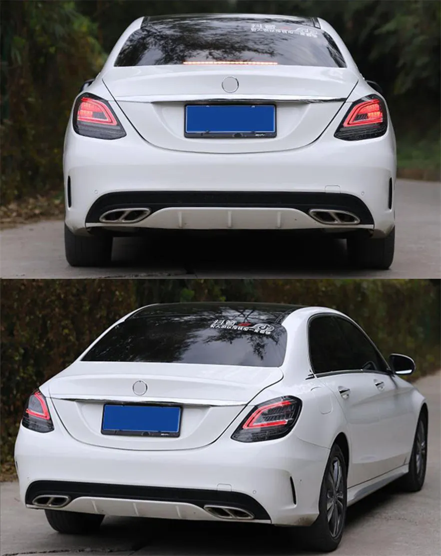Auto Tail Light Parts for C Class W205 C180 C200 C260 20 15-20 21 Taillights Rear Lamp LED DRL Signal Brake Reversing Parking FACELIFT