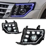 Auto Headlight For Pajero V97 Full LED Headlights 2009-20 21 V93 V95 LED Daytime Lights Dual Lens Signal Lamp