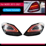 2 PCS Auto Tail Light Parts for Mercedes Benz C Class W205 C180 C200 C260 20 15-20 21 Taillights Rear Lamp LED DRL Signal Brake Reversing Parking FACELIFT - Image 6