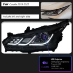 LED Headlights Assembly For Toyota Corolla Head Lights 20 19-20 22 Sedan Style Front DRL Turn Signal Light Assembly - Image 6