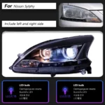 Auto Headlights For Nissan Sylphy 2012-20 15 LED Headlight Sequential Moving Turning Signal Light Front Lamp - Image 6