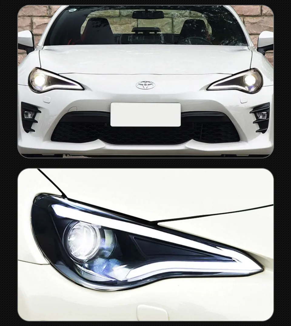 LED Headlights for Subaru BRZ 2012-20 20 FT86 GT86 Hid Bi Xenon DRL Dynamic Turn Signal Lamp Assembly