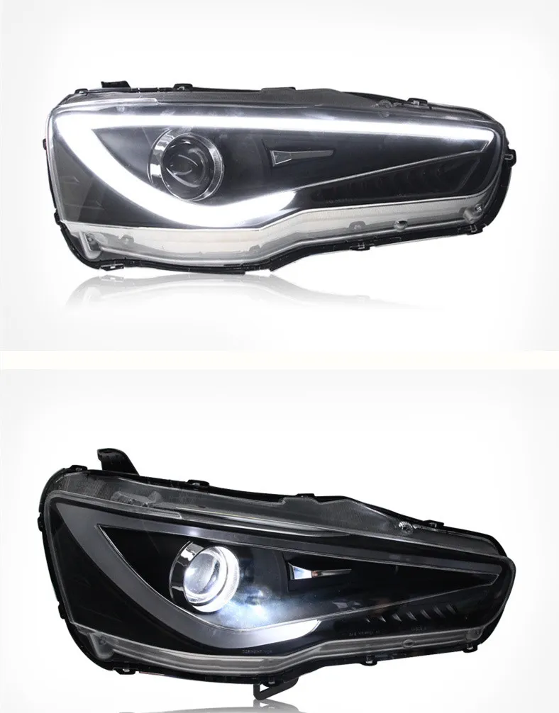 Car Lights for Mitsubishi Lancer 20 09-20 18 LED Headlights Assembly DRL Turn Signal Front Lamps Plug n Play