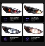 Auto Parts For Ford Focus RS Styling 20 15-20 18 Red Evil-eye LED Daytime Lights Dual Projector DRL Car Accesorios - Image 3